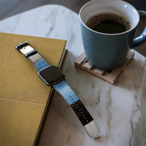 Estonia Flag Distressed Apple Watch Band 38-40mm